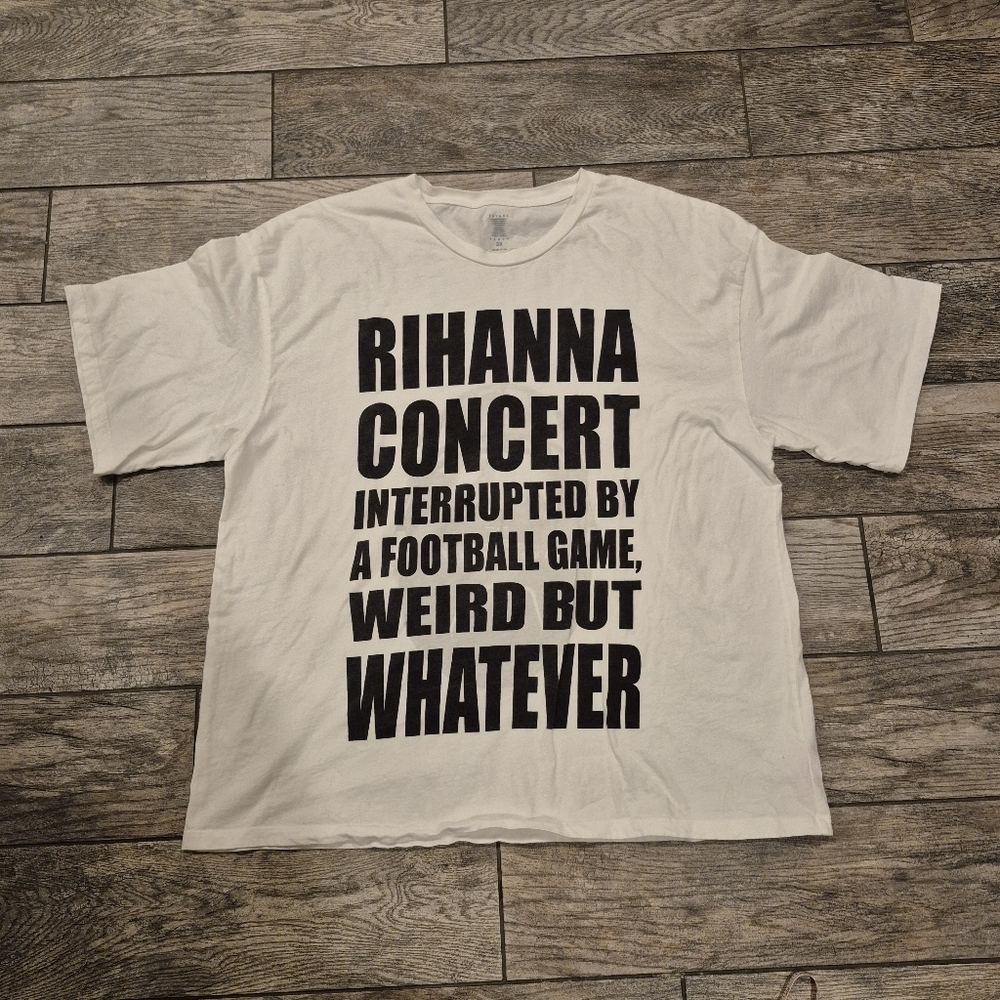 Savage X Fenty Rihanna Super Bowl LVII Surprise Tee Shirt 2X Weird But Whatever